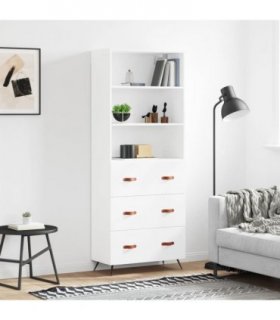 vidaXL Highboard White 69,5x34x180 cm Engineered Wood