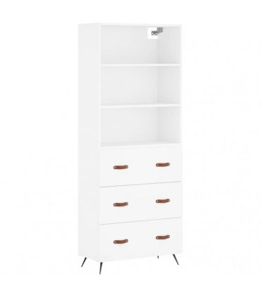 vidaXL Highboard White 69,5x34x180 cm Engineered Wood