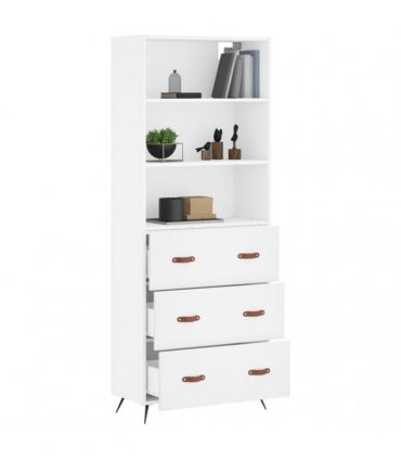 vidaXL Highboard White 69,5x34x180 cm Engineered Wood