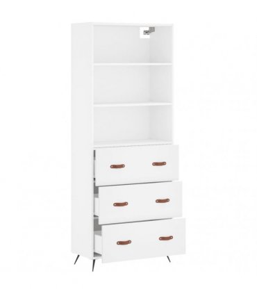 vidaXL Highboard White 69,5x34x180 cm Engineered Wood