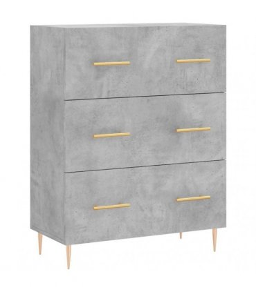 vidaXL Highboard Concrete Grey 69,5x34x180 cm Engineered Wood