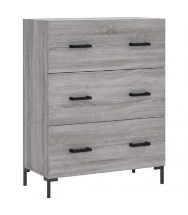 vidaXL Highboard Grey Sonoma 69,5x34x180 cm Engineered Wood