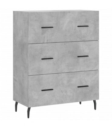 vidaXL Highboard Concrete Grey 69,5x34x180 cm Engineered Wood