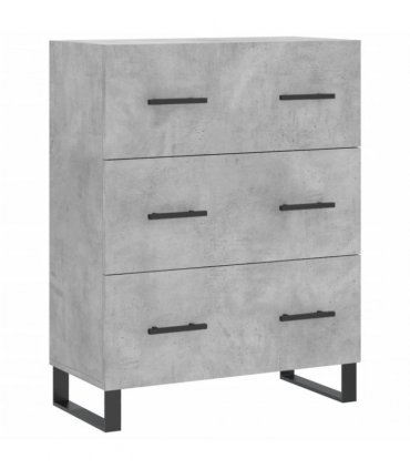 vidaXL Highboard Concrete Grey 69,5x34x180 cm Engineered Wood