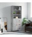 vidaXL Highboard Concrete Grey 69,5x34x180 cm Engineered Wood