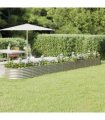 vidaXL Garden Raised Bed Galvanised Steel 512x80x36 cm Silver