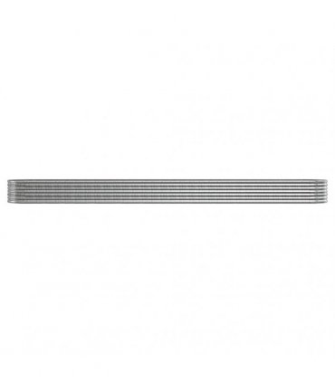 vidaXL Garden Raised Bed Galvanised Steel 512x80x36 cm Silver