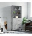 vidaXL Highboard Concrete Grey 69,5x34x180 cm Engineered Wood