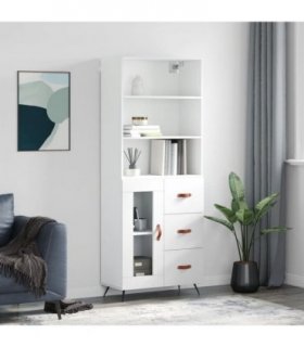 vidaXL Highboard White 69,5x34x180 cm Engineered Wood