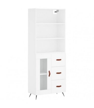 vidaXL Highboard White 69,5x34x180 cm Engineered Wood