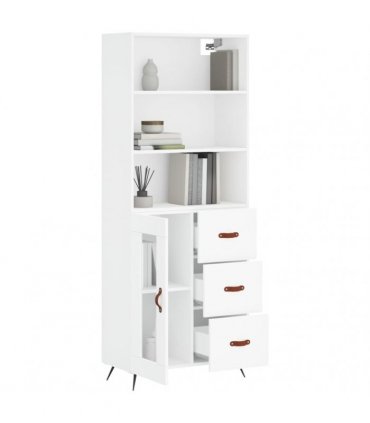 vidaXL Highboard White 69,5x34x180 cm Engineered Wood