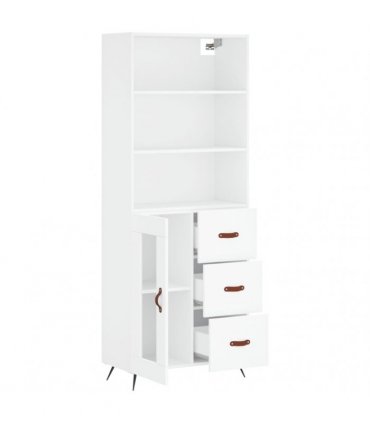vidaXL Highboard White 69,5x34x180 cm Engineered Wood