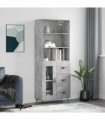 vidaXL Highboard Concrete Grey 69,5x34x180 cm Engineered Wood