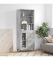 vidaXL Highboard Concrete Grey 69,5x34x180 cm Engineered Wood