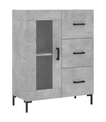 vidaXL Highboard Concrete Grey 69,5x34x180 cm Engineered Wood