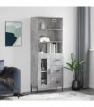 vidaXL Highboard Concrete Grey 69,5x34x180 cm Engineered Wood