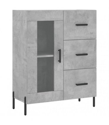 vidaXL Highboard Concrete Grey 69,5x34x180 cm Engineered Wood