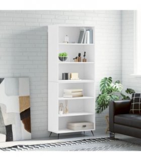 vidaXL Highboard White 69,5x32,5x180 cm Engineered Wood
