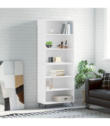vidaXL Highboard White 69,5x32,5x180 cm Engineered Wood