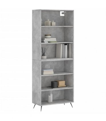 vidaXL Highboard Concrete Grey 69,5x32,5x180 cm Engineered Wood
