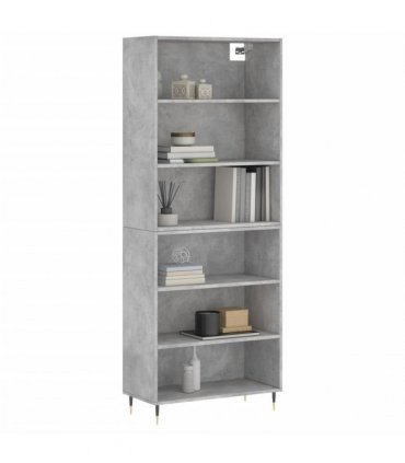 vidaXL Highboard Concrete Grey 69,5x32,5x180 cm Engineered Wood