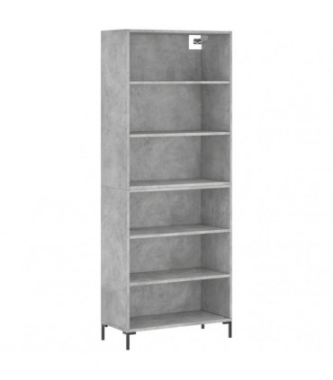 vidaXL Highboard Concrete Grey 69,5x32,5x180 cm Engineered Wood