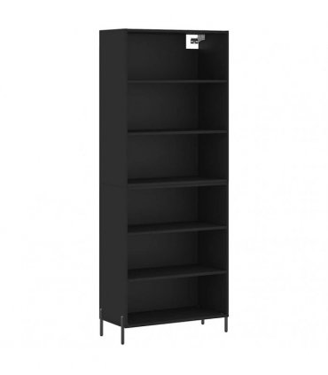 vidaXL Highboard Black 69,5x32,5x180 cm Engineered Wood