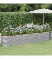vidaXL Garden Raised Bed Galvanised Steel 368x80x68 cm Silver