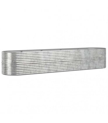 vidaXL Garden Raised Bed Galvanised Steel 368x80x68 cm Silver