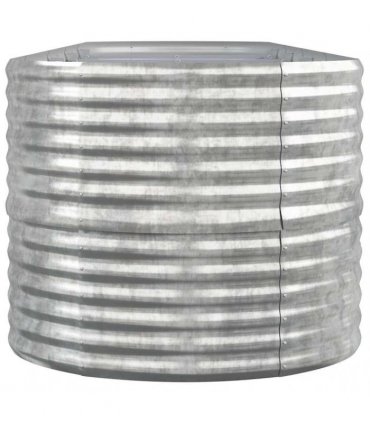 vidaXL Garden Raised Bed Galvanised Steel 440x80x68 cm Silver