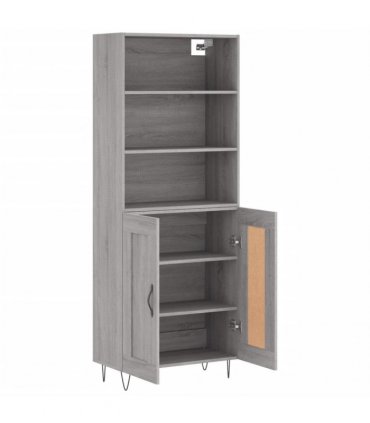 vidaXL Highboard Grey Sonoma 69,5x34x180 cm Engineered Wood