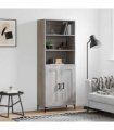 vidaXL Highboard Grey Sonoma 69,5x34x180 cm Engineered Wood