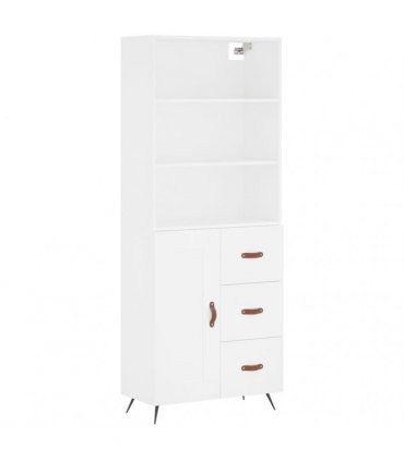 vidaXL Highboard White 69,5x34x180 cm Engineered Wood