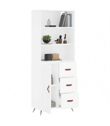 vidaXL Highboard White 69,5x34x180 cm Engineered Wood