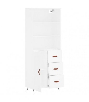 vidaXL Highboard White 69,5x34x180 cm Engineered Wood