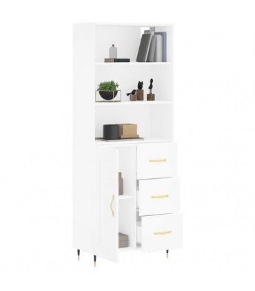 vidaXL Highboard White 69,5x34x180 cm Engineered Wood