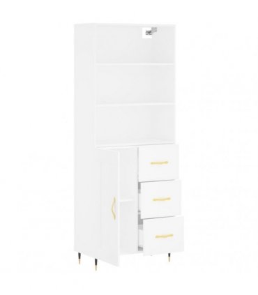 vidaXL Highboard White 69,5x34x180 cm Engineered Wood