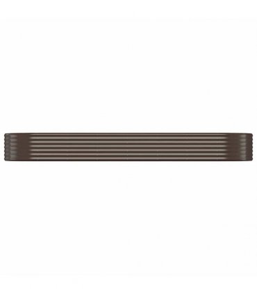 vidaXL Garden Raised Bed Galvanised Steel 322x100x36 cm Brown