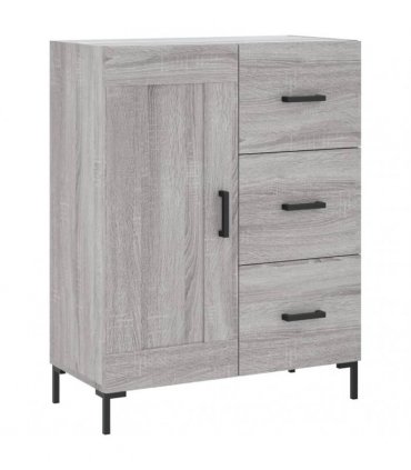 vidaXL Highboard Grey Sonoma 69,5x34x180 cm Engineered Wood
