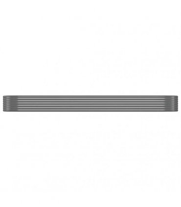 vidaXL Garden Raised Bed Galvanised Steel 396x100x36 cm Grey