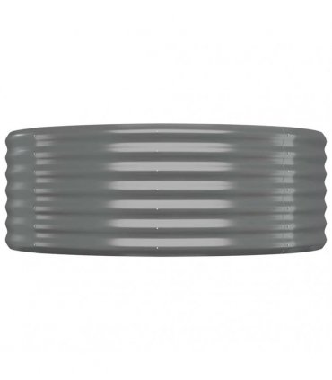 vidaXL Garden Raised Bed Galvanised Steel 396x100x36 cm Grey