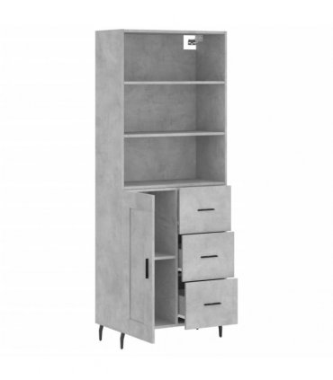 vidaXL Highboard Concrete Grey 69,5x34x180 cm Engineered Wood