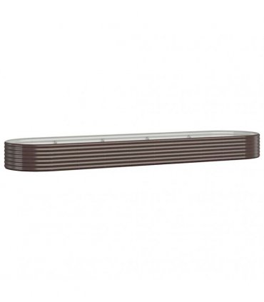 vidaXL Garden Raised Bed Galvanised Steel 396x100x36 cm Brown