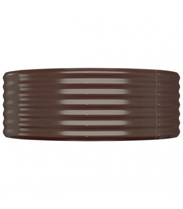 vidaXL Garden Raised Bed Galvanised Steel 396x100x36 cm Brown