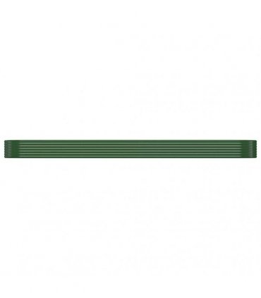 vidaXL Garden Raised Bed Galvanised Steel 507x100x36 cm Green