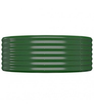 vidaXL Garden Raised Bed Galvanised Steel 507x100x36 cm Green