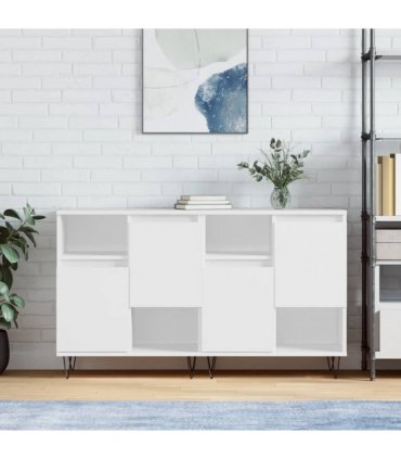 vidaXL Sideboards 2 pcs White Engineered Wood