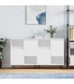 vidaXL Sideboards 2 pcs White Engineered Wood