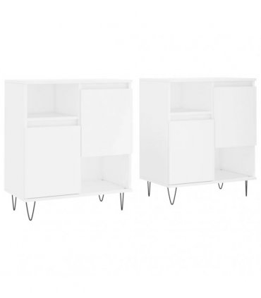 vidaXL Sideboards 2 pcs White Engineered Wood