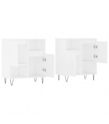 vidaXL Sideboards 2 pcs White Engineered Wood